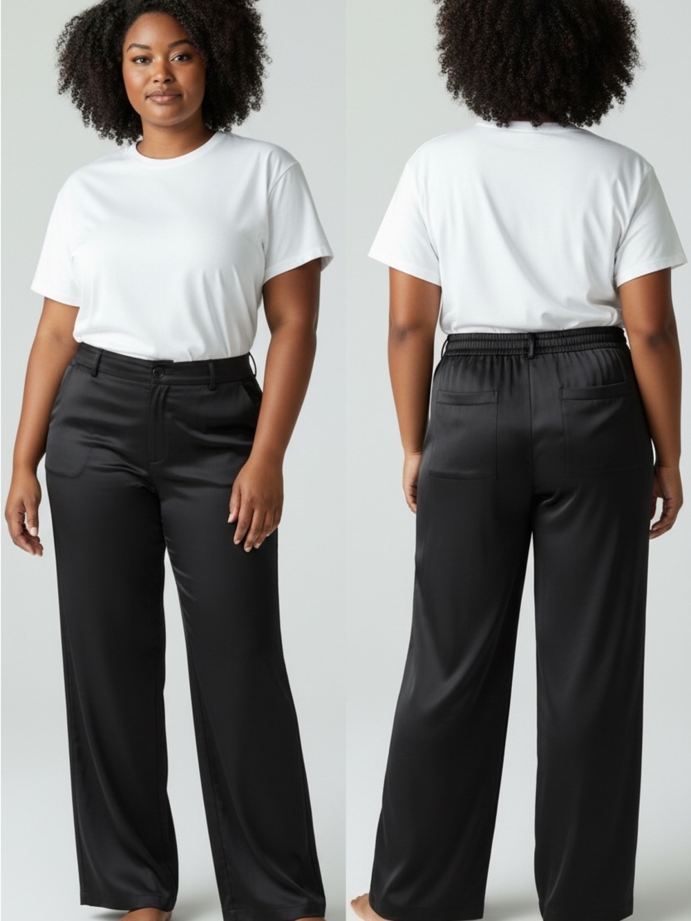 Old Navy Black Wide-Leg Pull-On Pants
